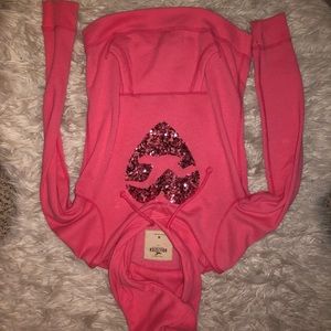 Hollister pink hoodie
